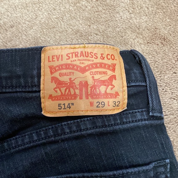 Levi’s 514 W29 L32 Black Denim Jeans - Picture 13 of 15